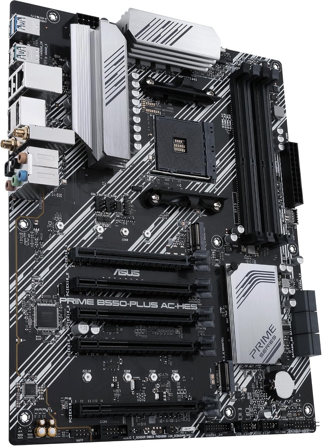 High-Performance Prime B550-PLUS AC-HES Motherboard – WiFi 5 & RGB Lighting