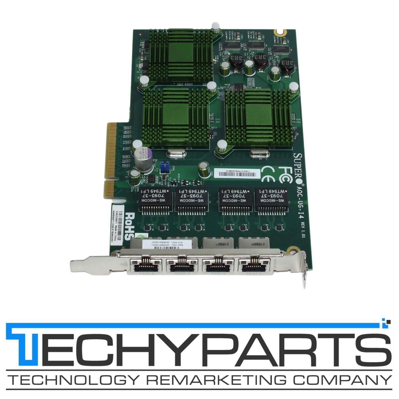 Supermicro AOC-UG-I4 Universal I/O 4-Port Gigabit PCIe x8 Ethernet LAN Card NIC
