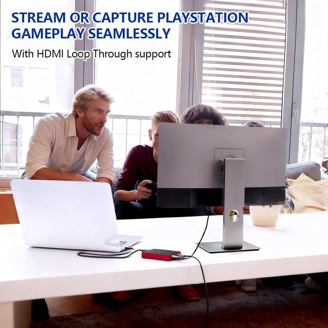 4K30 HDMI Game Capture Card 1080p60 USB3.2 Gen1 Type-C&USB-A,for PS5/Xbox/Switch