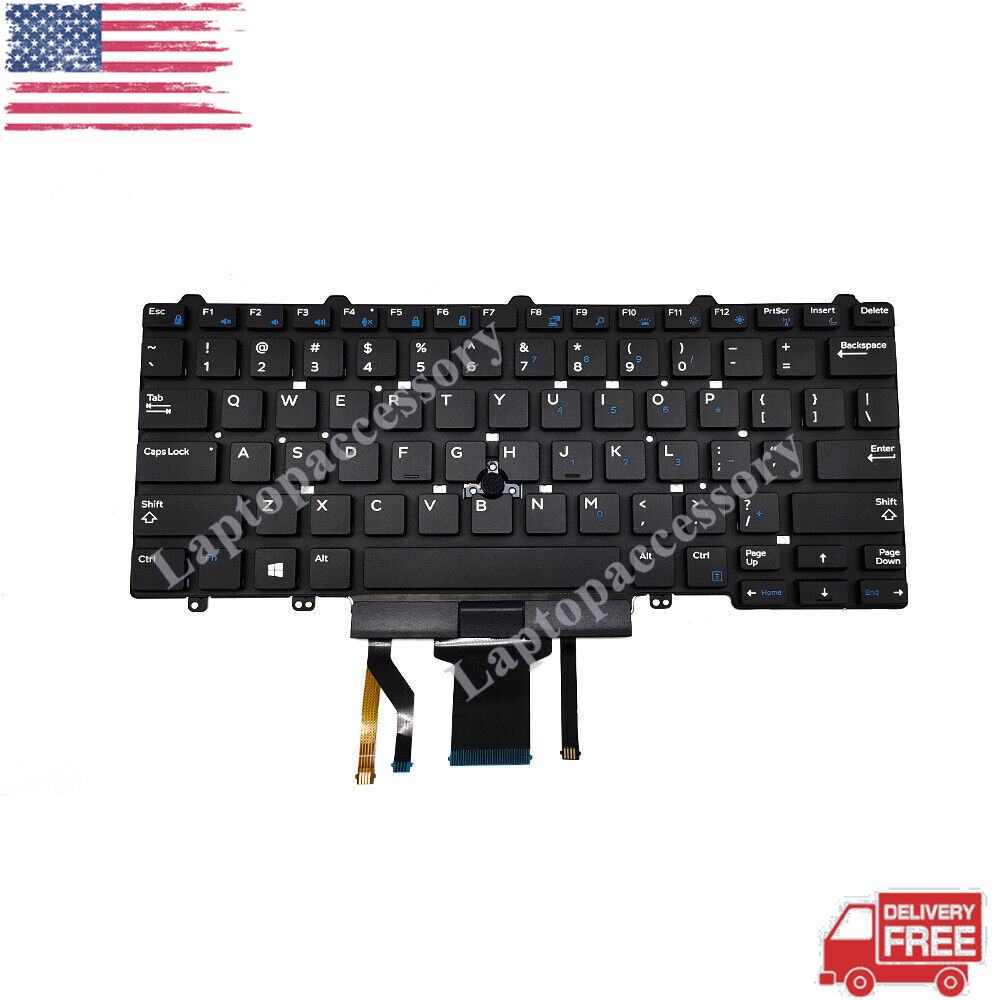 Keyboard Backlit w/ Pointer For Dell Latitude 5490 5491 5495 7490 Laptops 6NK3R
