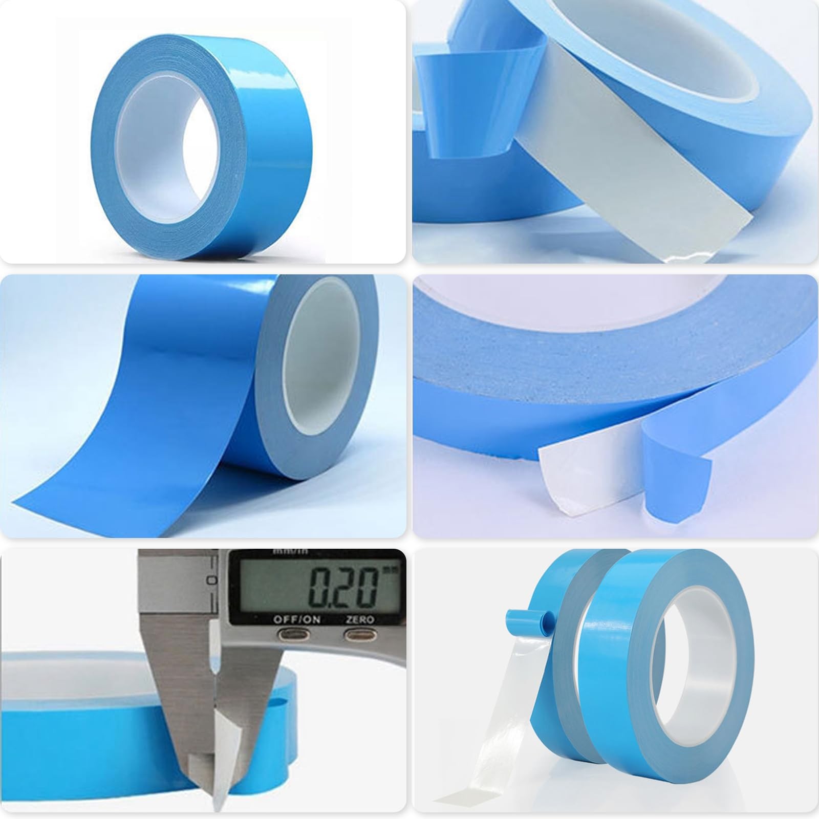 Thermal Adhesive Tape 25m x 15mm x 0.2mm Dual Side Conductive Cooling Pad
