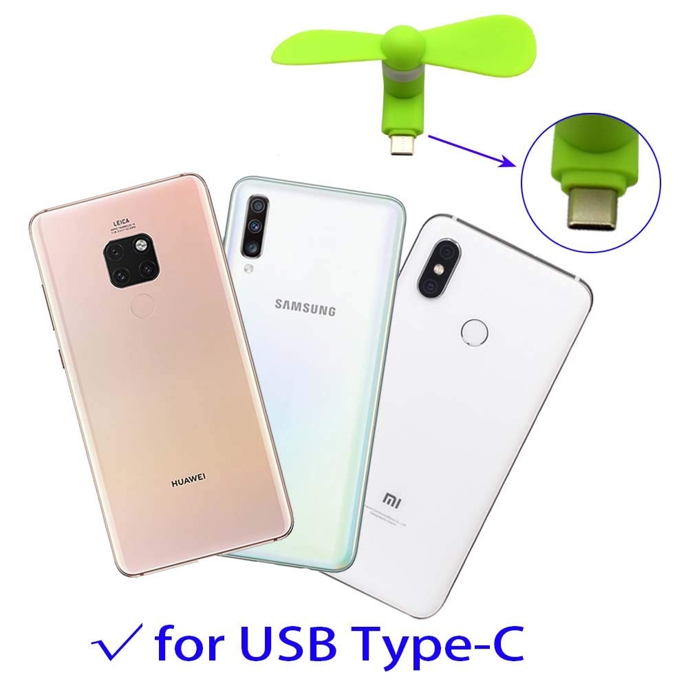 [4 Pieces] Type USB C Android Cell Compact, Black white blue green
