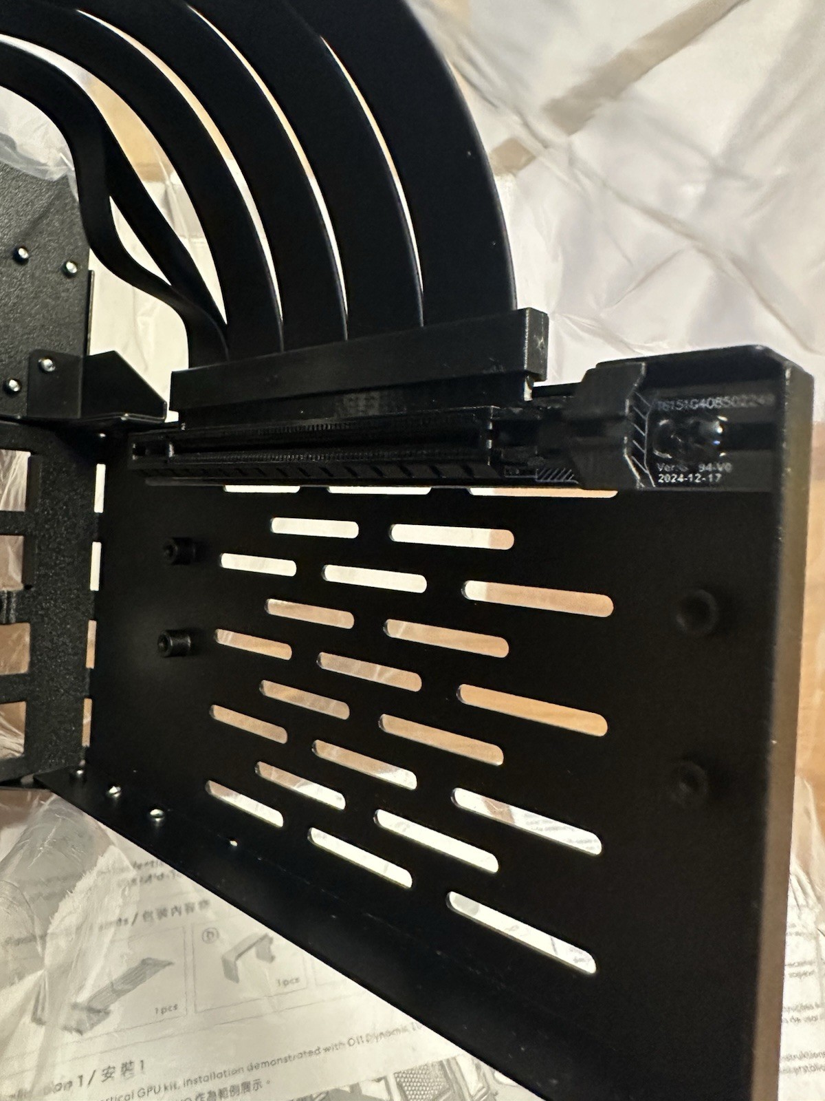 Lian Li VG4-4-V2X Vertical GPU Mount Kit Gen 4 Riser 4 Slot Black
