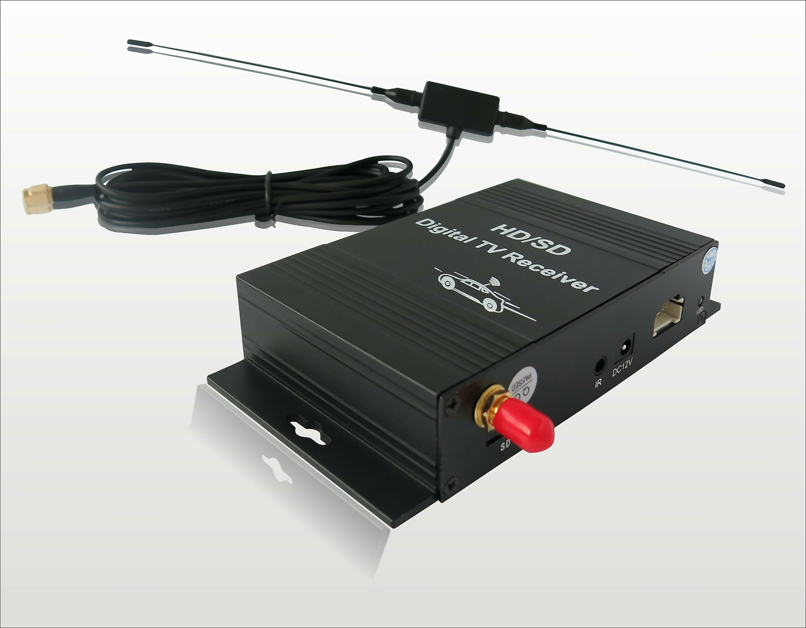 Mobile Car ATSC Tuner Digital Car Antenna TV Tuner Analog Receiver 4 Video