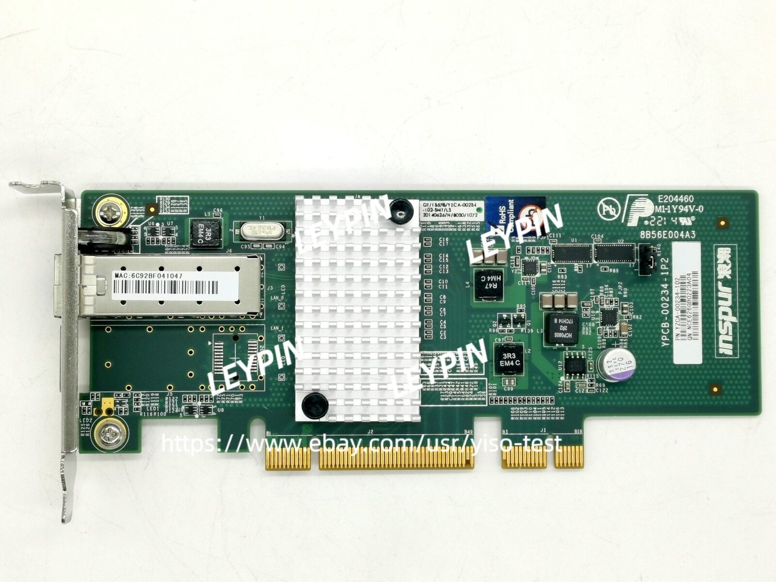 INSPUR X520-DA1 Chip：Intel82599EN 10GbE Ethernet Converged Network Adapter