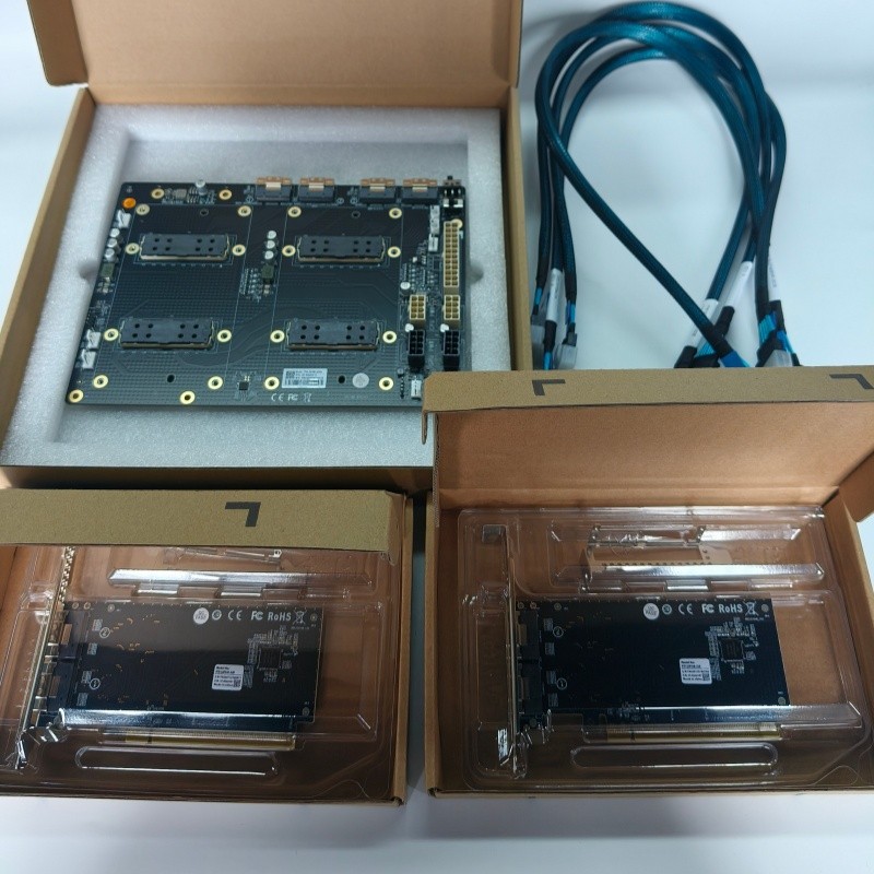 NVIDIA V100 SXM2 GPU Base Board Kit with PCIe Adapter & Cables for AI Server