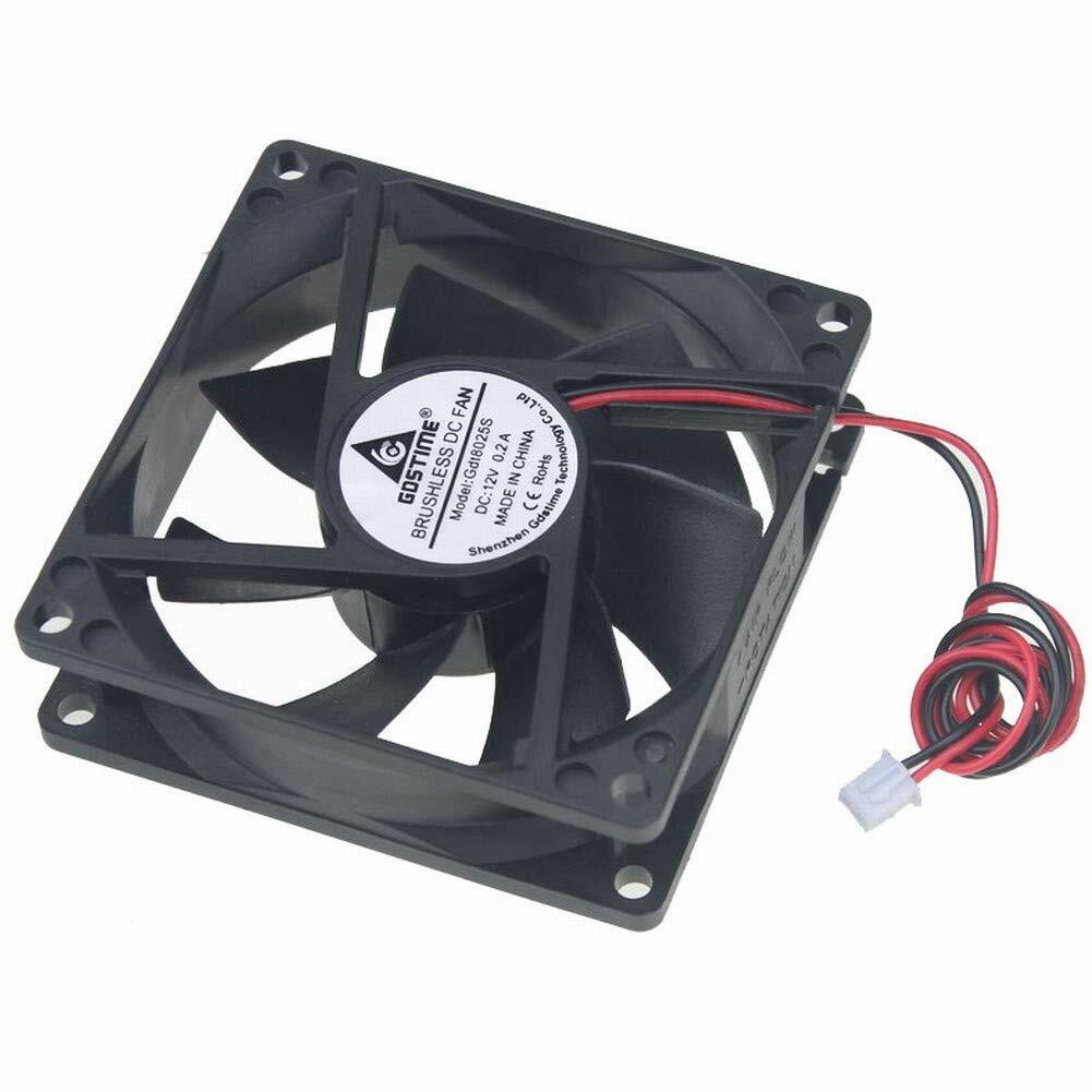 12V DC 80mm Cooling Fan 2Pin 80x80x25mm for CPU Computer Printer Laser