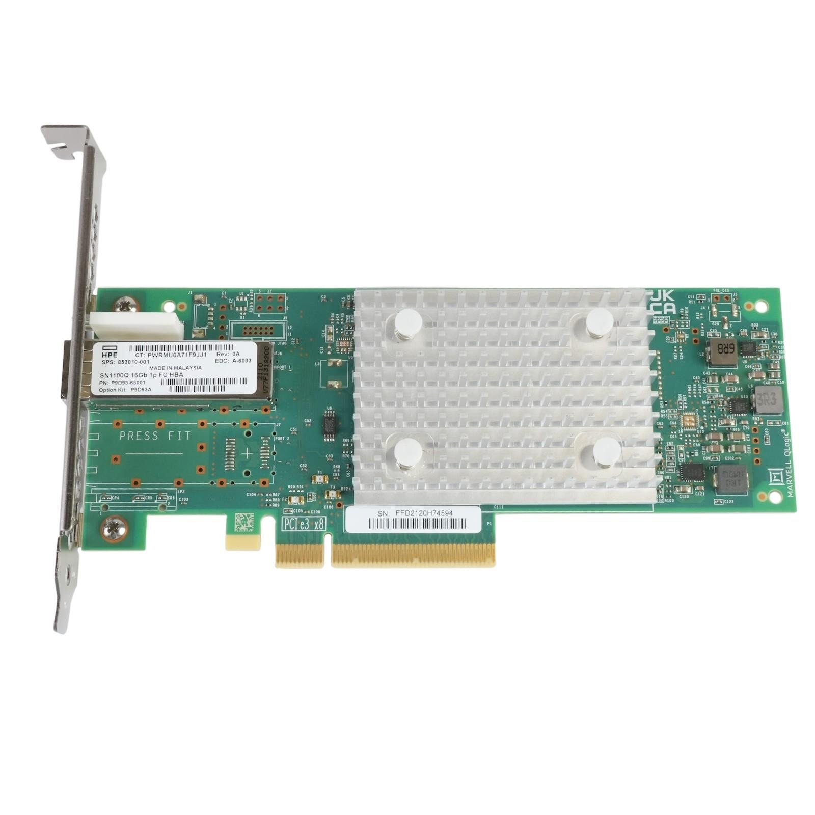 HPE 853010-001 StoreFabric SN1100Q 16Gb 1-port PCIe 2.0 x8 Fibre Channel HBA