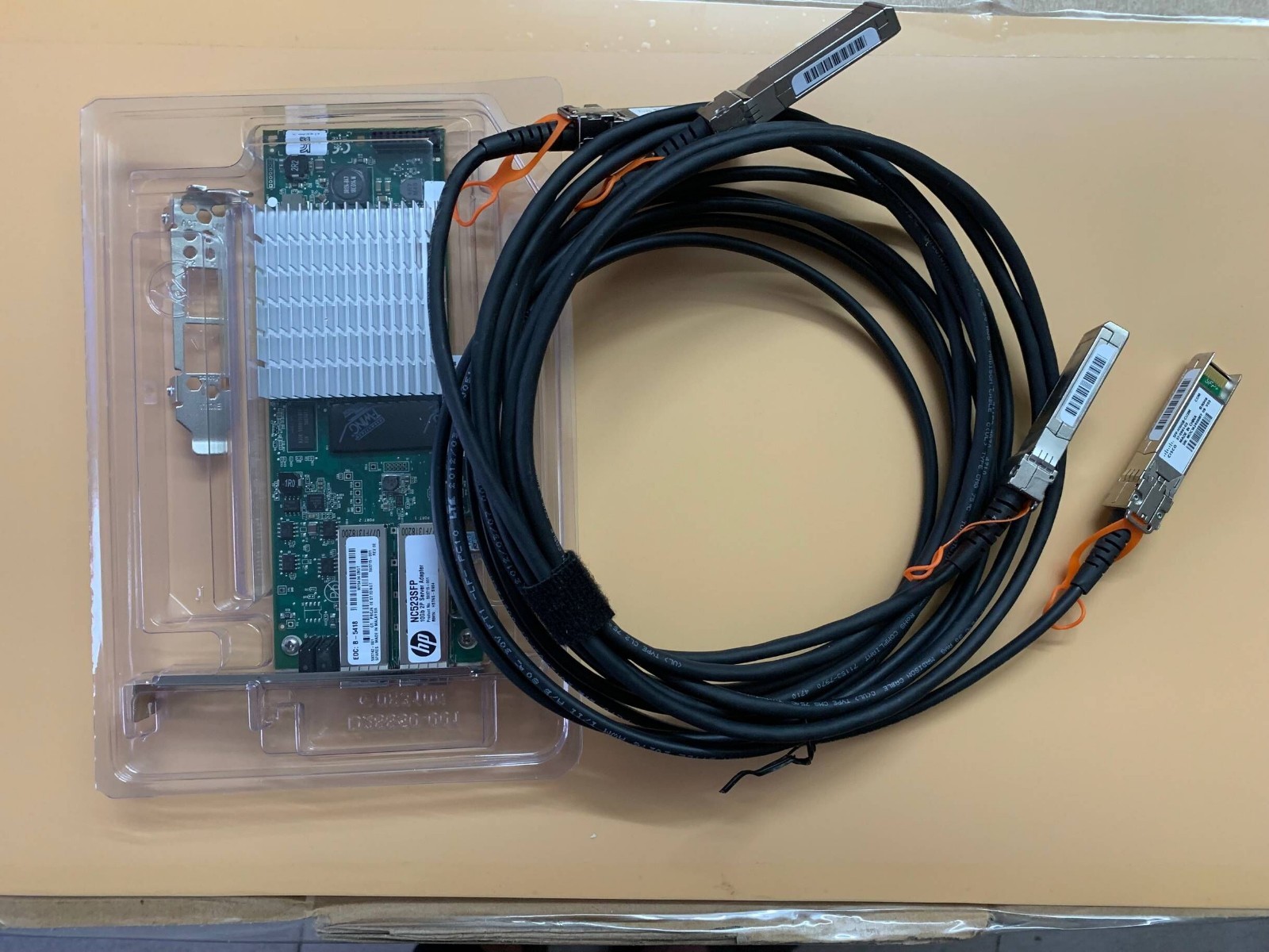 HP NC523SFP Dual Port 10GbE 593742-001 593715-001 Adapter 1*5M + 1*SFP+ module
