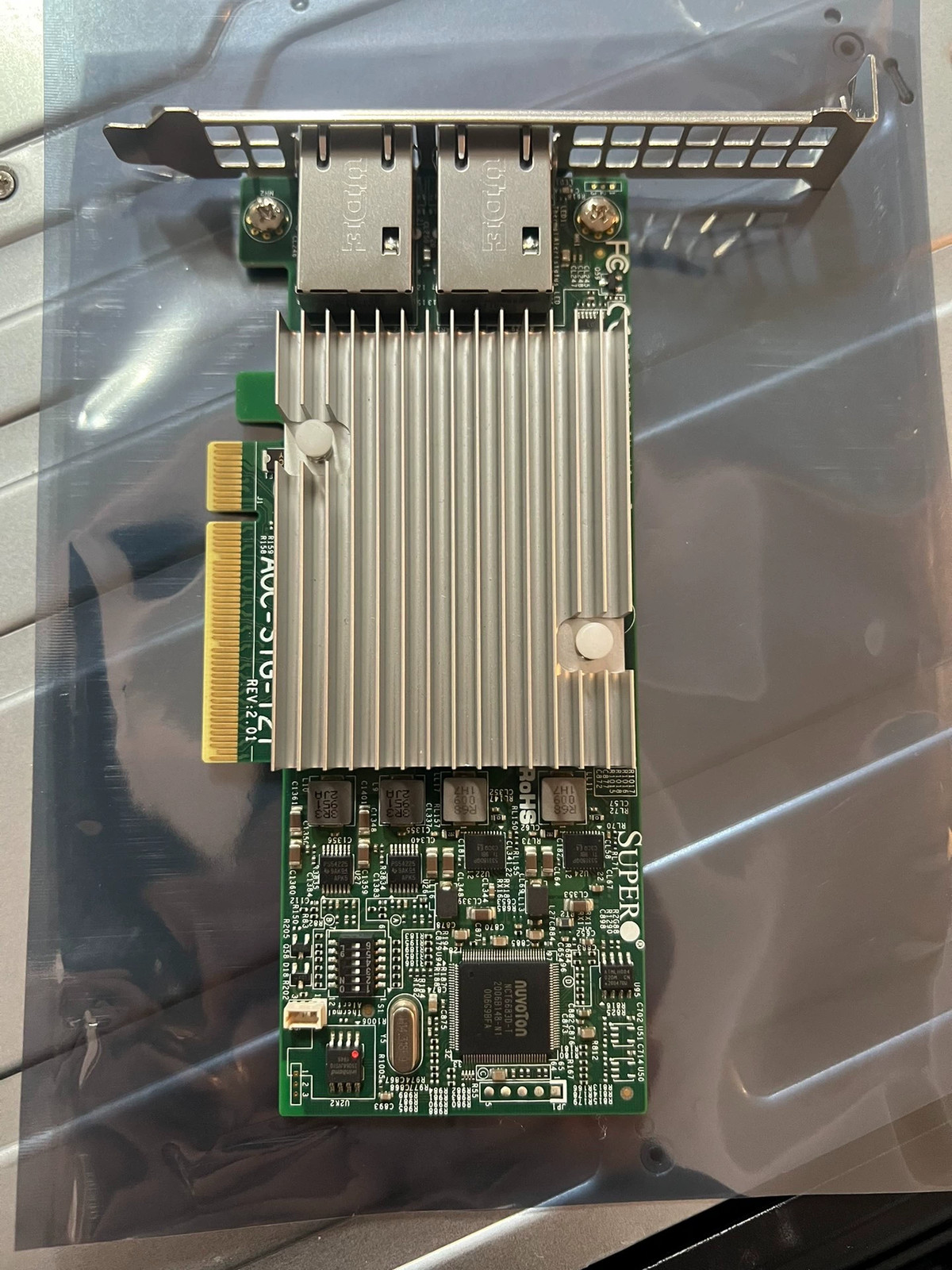 Super Micro AOC-STG-I2T Intel X540-T2 Dual Port 10 Gigabit PCIE Network Card