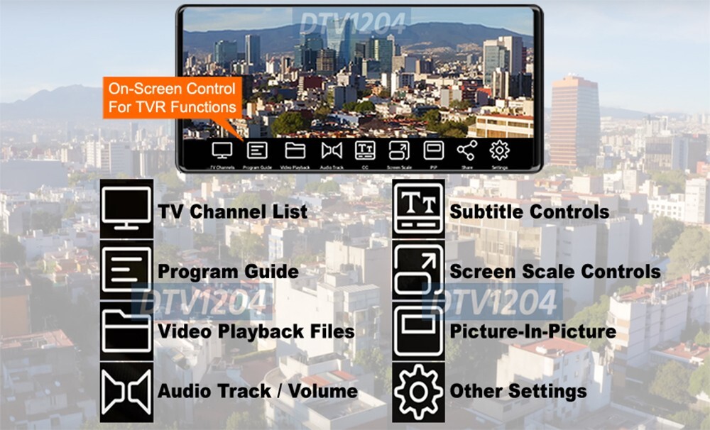 Portable HD TV Tuner Dongle Watching Recording Live TV On Android Tablet Phone