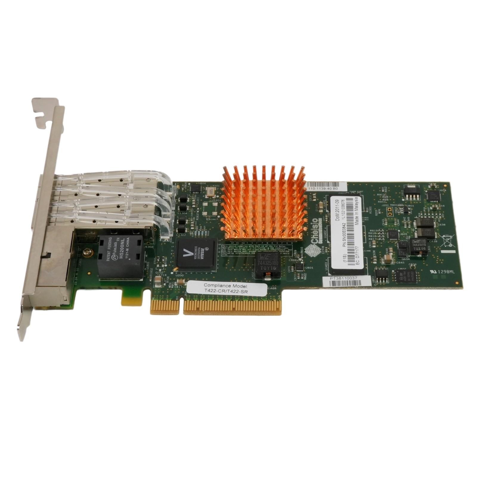 IBM 00E0842 Chelsio T422-CR/T422-SR 2x 10GbE SFP+ 2x1GbE PCIe 2.0 x8 UTP NIC