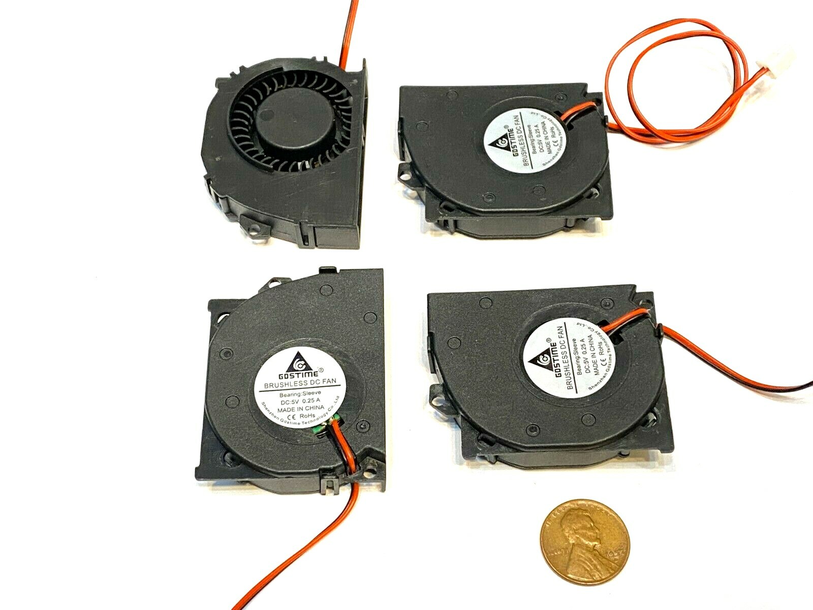 4 Pieces 5V Blower Computer 50x40x10mm 5cm 4cm 10mm Cooling Exhaust Fan 2pin C46