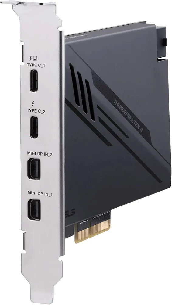 ASUS ThunderboltEX 4 Card with 2 Thunderbolt 4 Ports and DisplayPort 1.4 Support