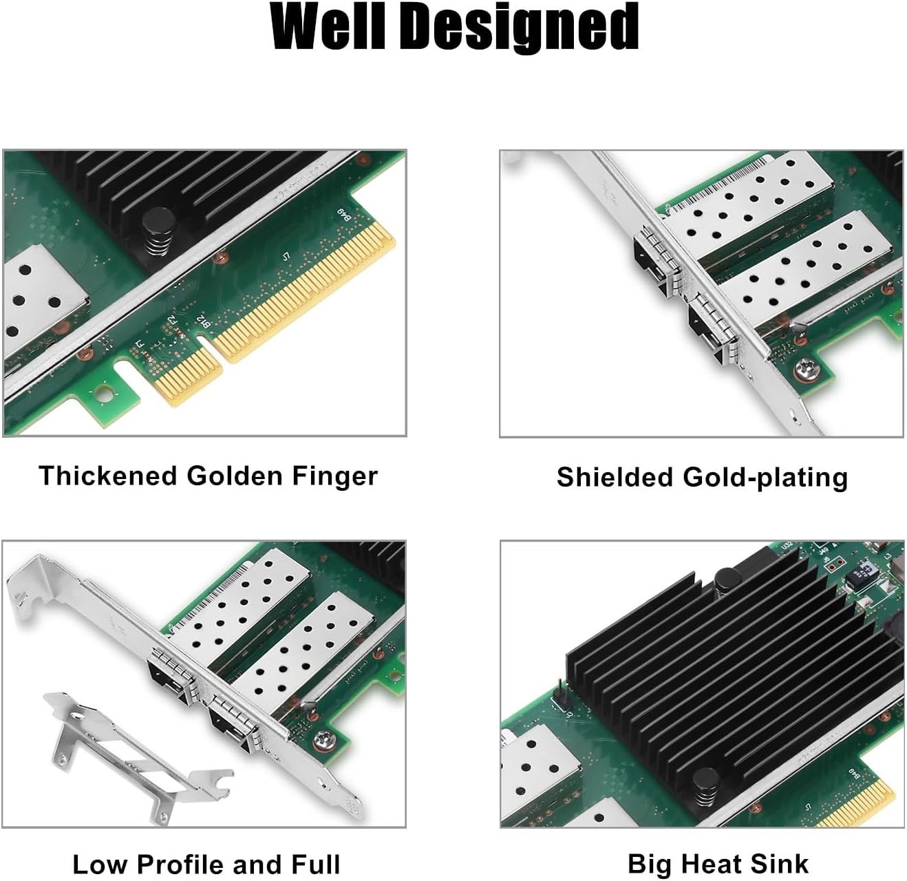 Dual SFP+ 10GbE Ethernet Adapter for Windows/Linuxt***-