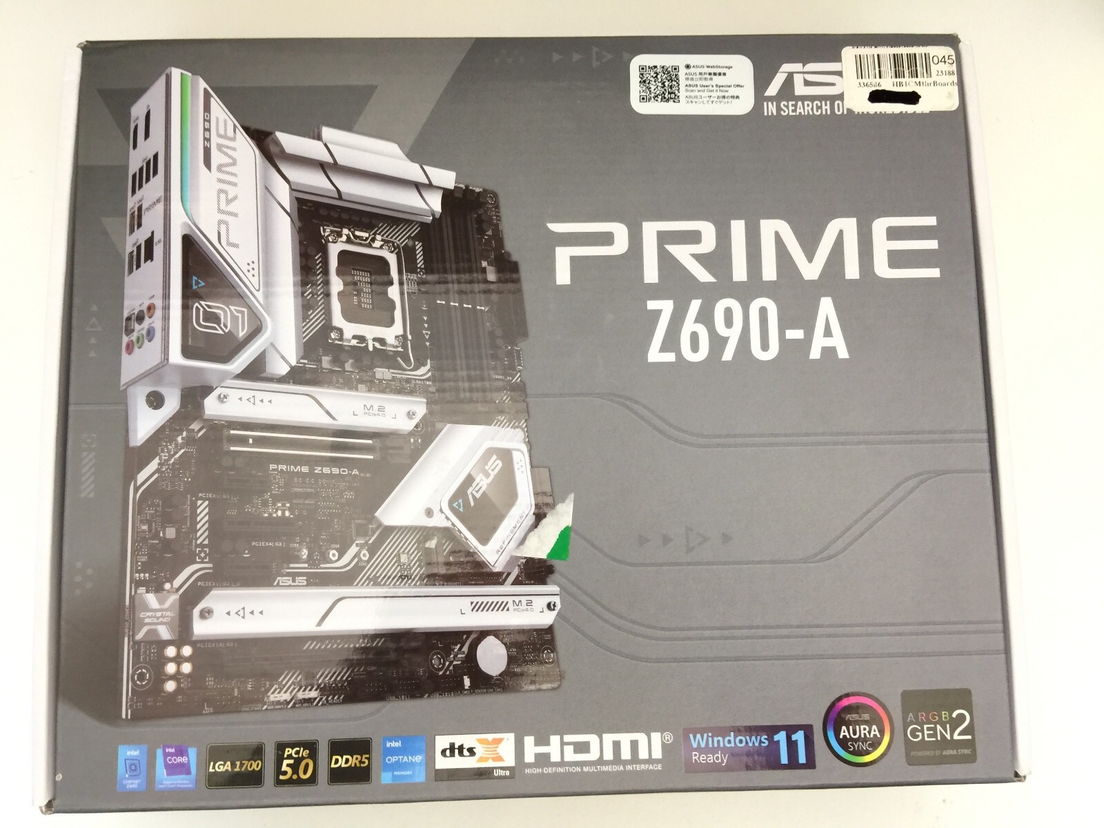 ASUS PRIME Z690A ATX LGA1700 DDR5 PCIe Gen5 4x M2 25G LAN Intel Motherbo G2U