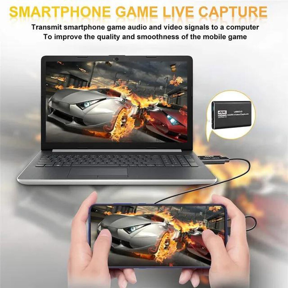 4K Audio Video Capture Card USB 3.0 HDMI Video Capture Device Full HD Recording