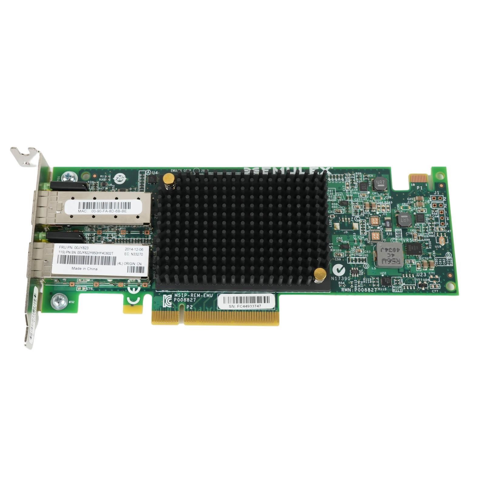 Lenovo 00JY823 Emulex VFA5 Dual Port 10Gb SFP+ PCI-e 3.0 x8 Ethernet Adapter SFF