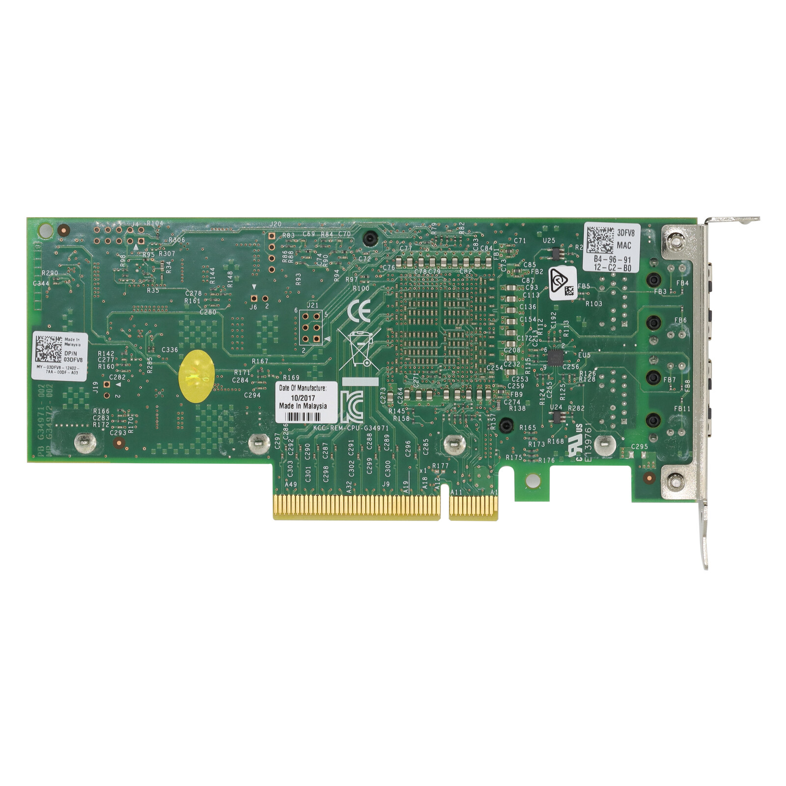 Genuine Dell/Intel X540-T2 Dual Port 10GbE Converged Network Adapter 3DFV8 Long