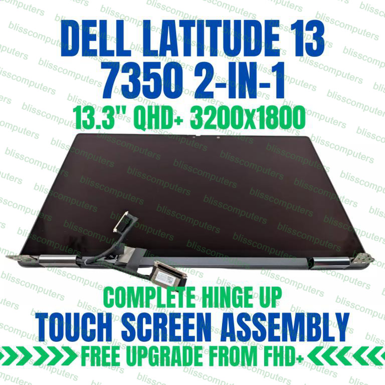 Dell Latitude 13 7350 2-in-1 QHD Touch Screen LCD Assembly 9TM41 09TM41