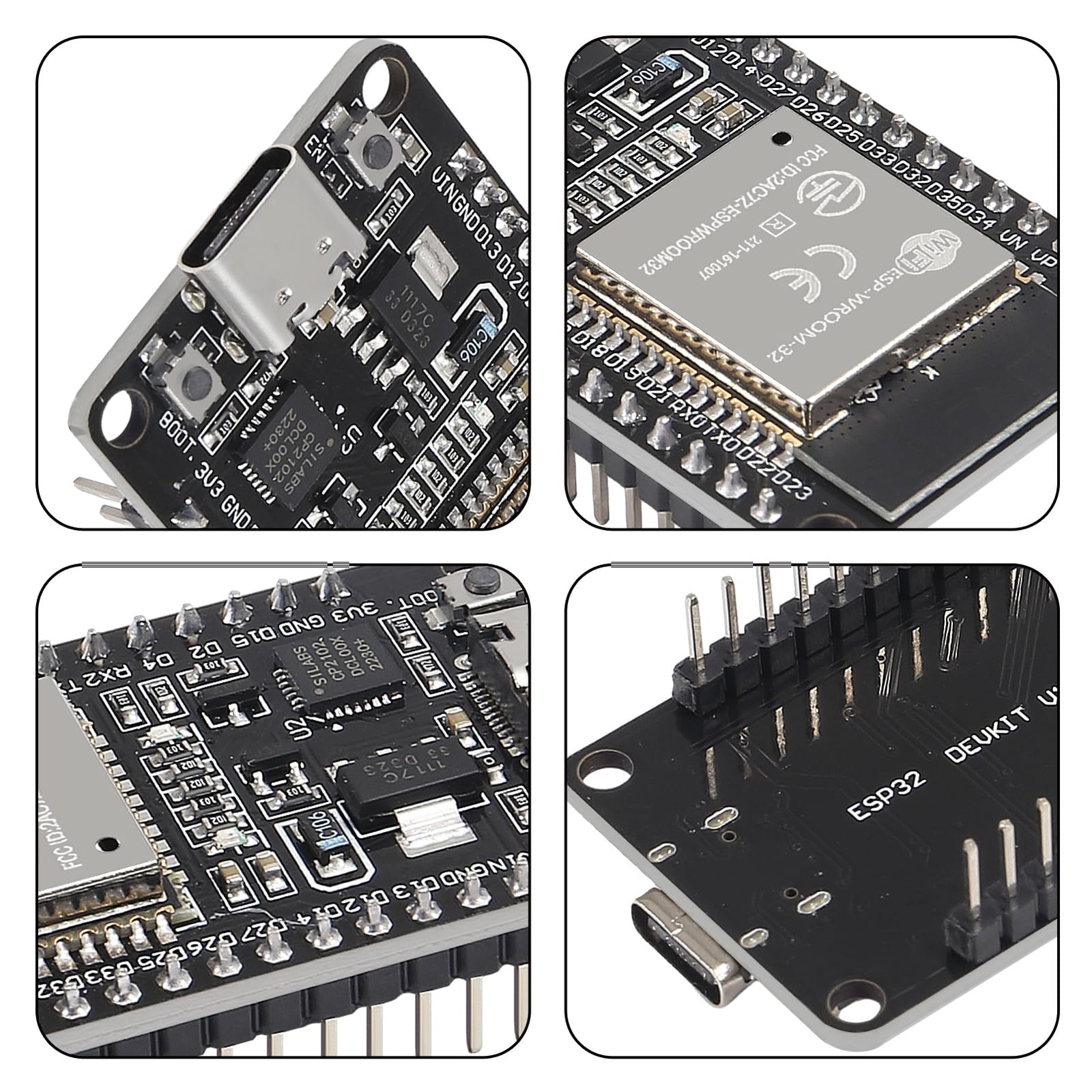 AITRIP 3PCS Type c 30pins CP2102 ESP-WROOM-32 ESP32 ESP-32S Development Board…