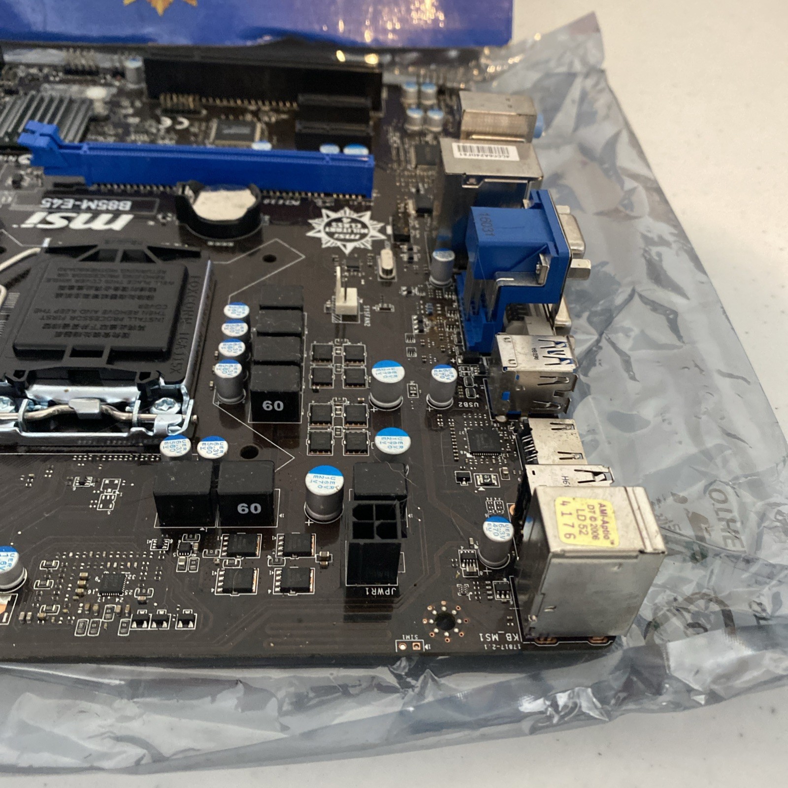 MSI B85M-E45 Socket 1150 Intel B85 HDMI SATA 6Gb/s USB 3.0 Motherboard Untested
