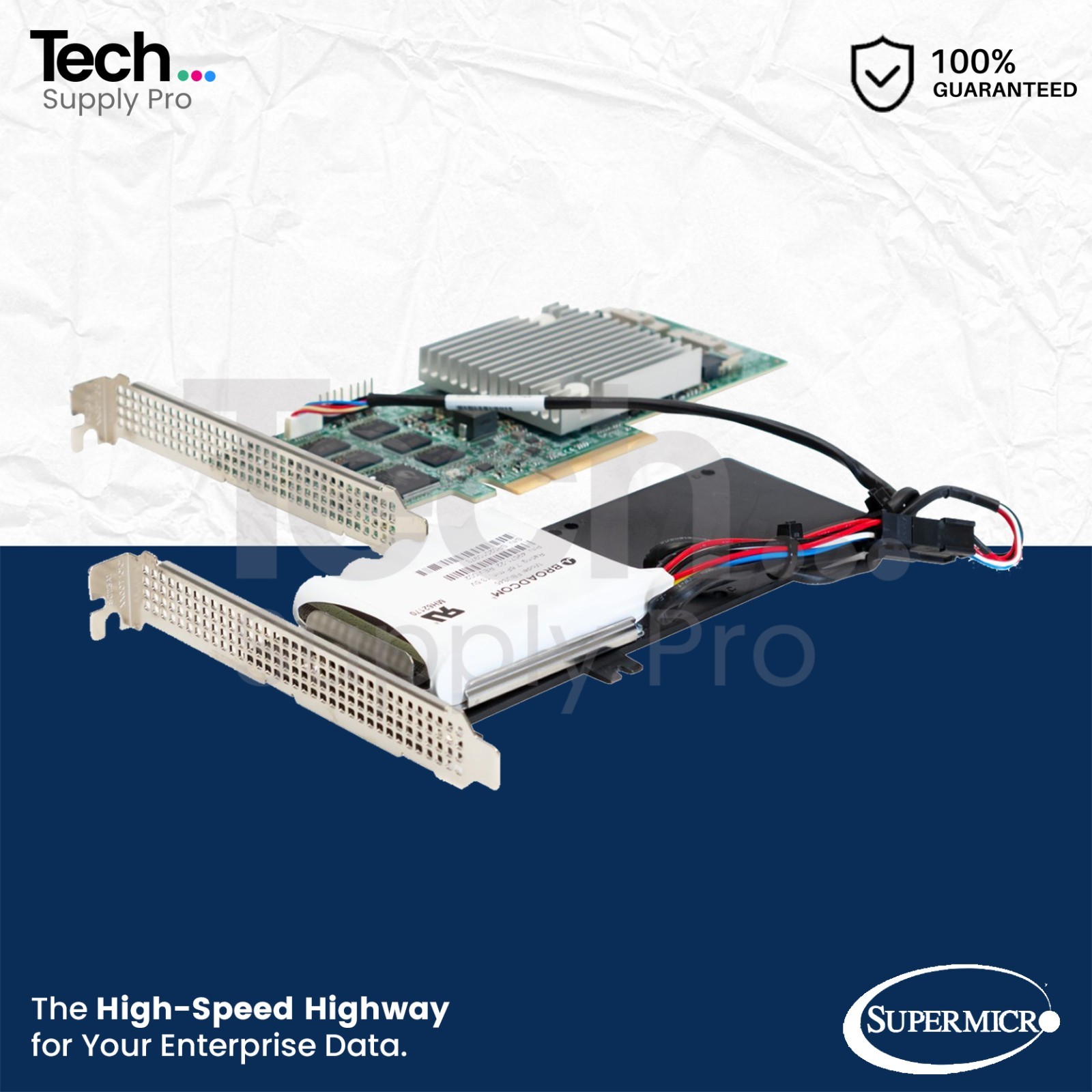 AOC-S3916L-H16iR-32DD Supermicro 16-Port 12GB/s SAS PCIe 3.0 x16 Network Adapter