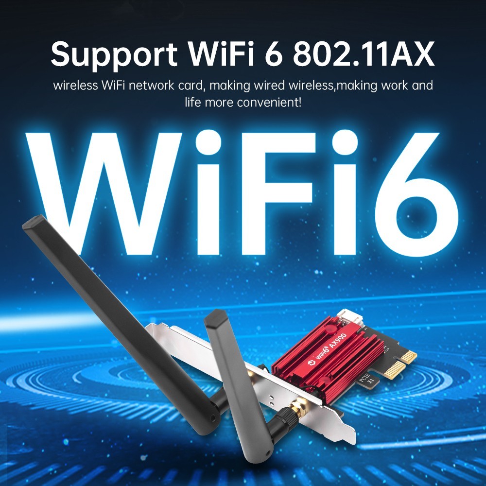 AX900 WiFi 6 PCIe Wireless Card Dual Band Bluetooth Network Adapter for Desktop