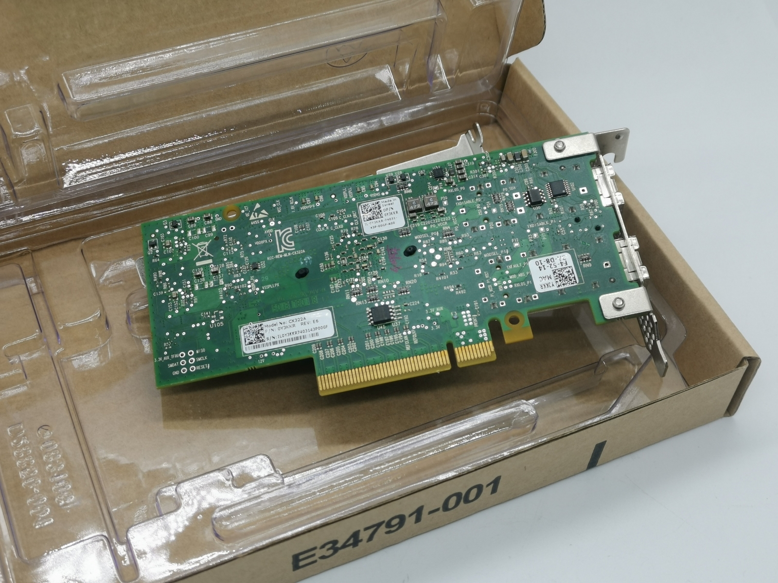 Dell Mellanox ConnectX-3 10Gb SFP+ Dual Port CX322A Network Card – YHTD6 0YHTD6