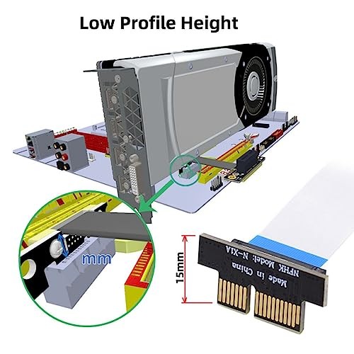 PCI-E X1 Extension Adapter PCI Express X1 Low Profile PCIe X1 to X1 Cable