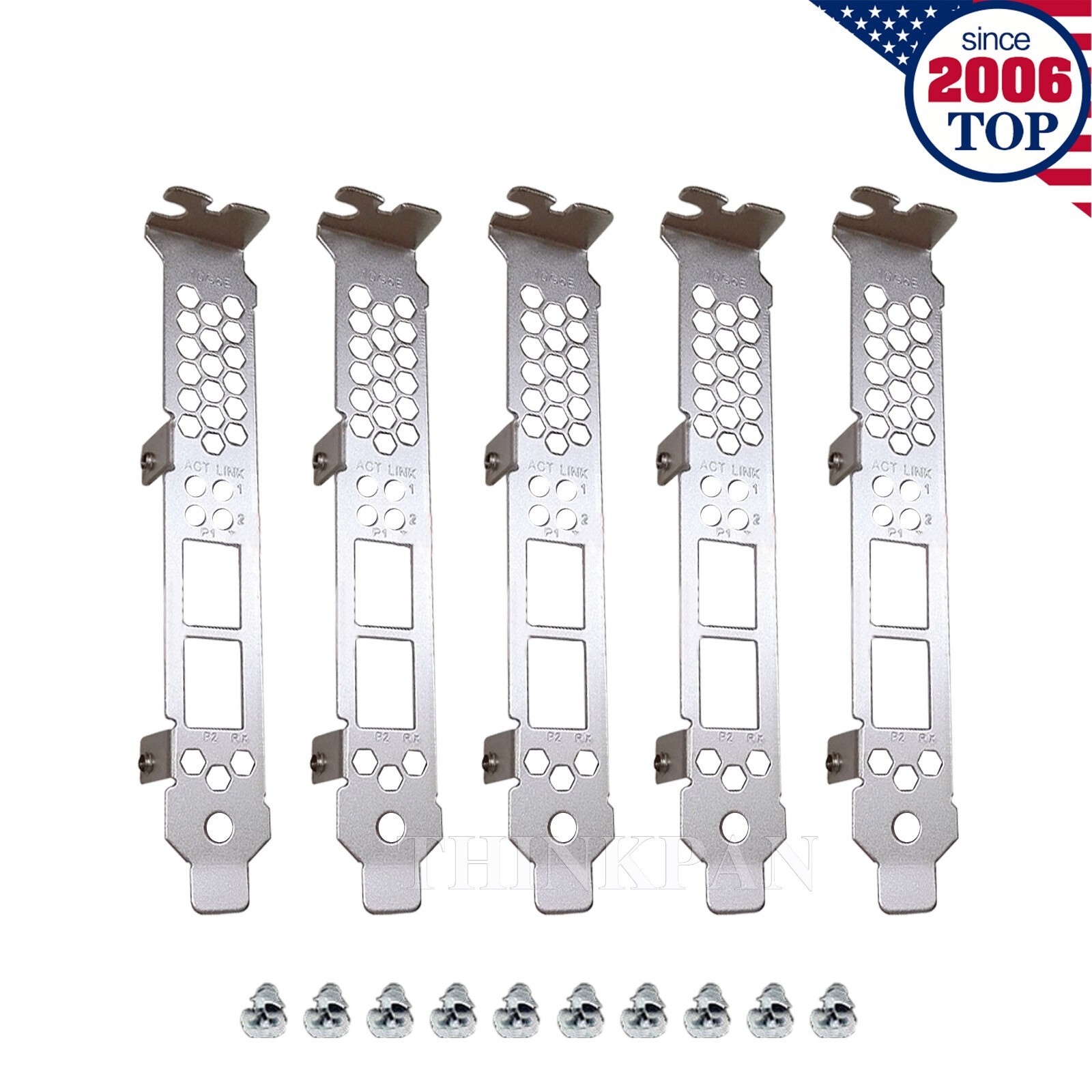 Lot of 5 pcs Full Height Bracket For HP NC523SFP QLE3242 HP 593717-B21