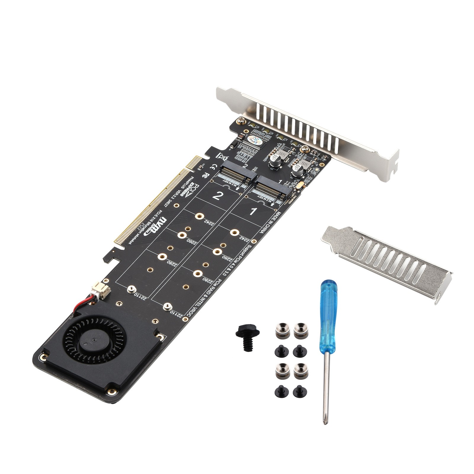 SSD Expansion Split Card Supports 4 Nvme M.2 PCIE 4.0 x16 4 x 32Gbps New