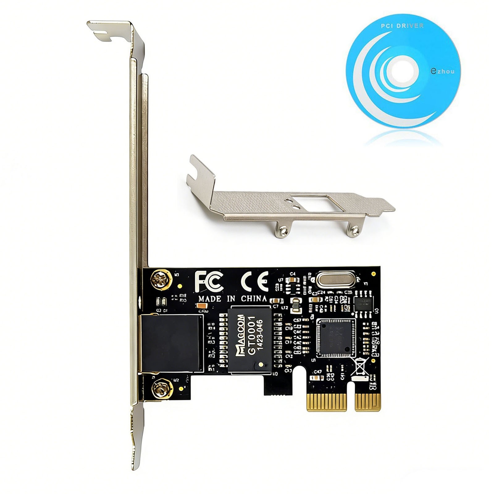 Add Gigabit Ethernet Port PCIe Low Profile Card 10/100/1000 Mbps for Desktop PC