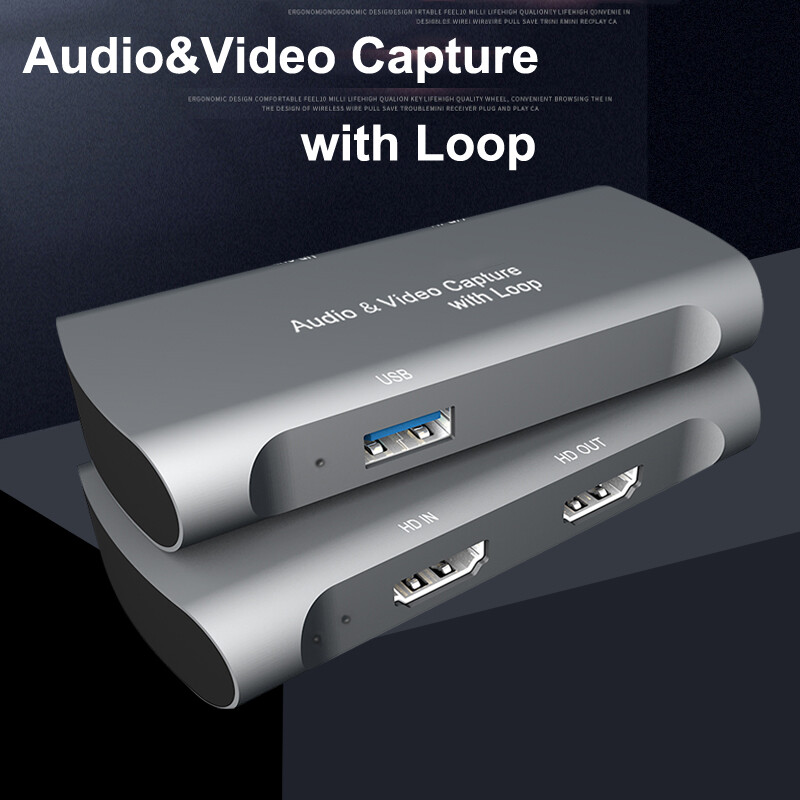 4K HDMI Video Capture Card TV Loop 1080P USB 2.0 MIC In Type C Game Record