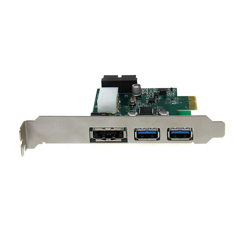 PCI Express 3 Port USB 3.0 20 Pin Power ESATA Adapter Controller Card