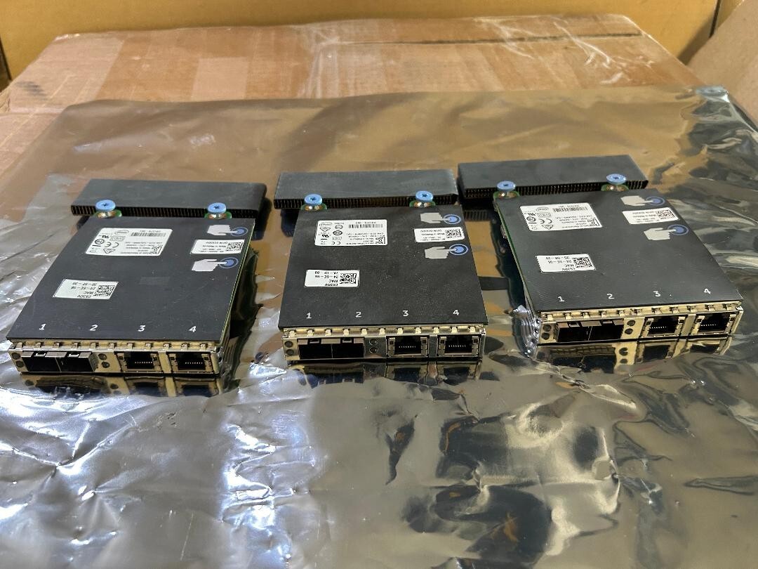 Qty.3 Dell 0C63DV X520 2x 10GbE 2x 1Gb I350 Ethernet Network Daughter Card C63DV