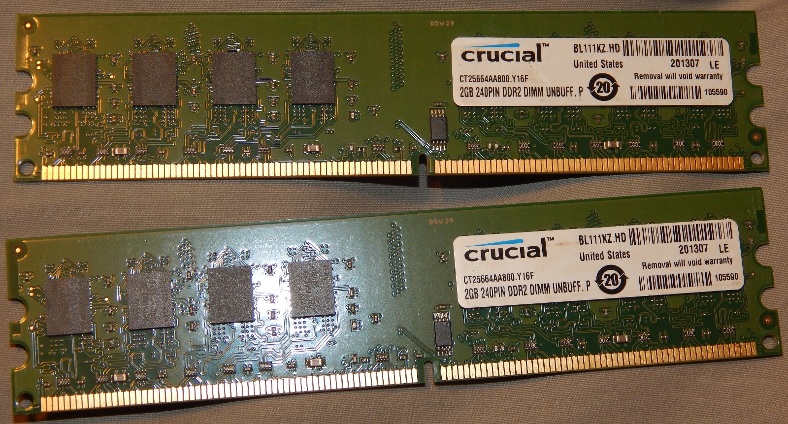 Mixed Brands 4GB 2X2GB DDR2 2RX8 PC2-6400U 800MHz 240PIN DIMM Desktop RAM