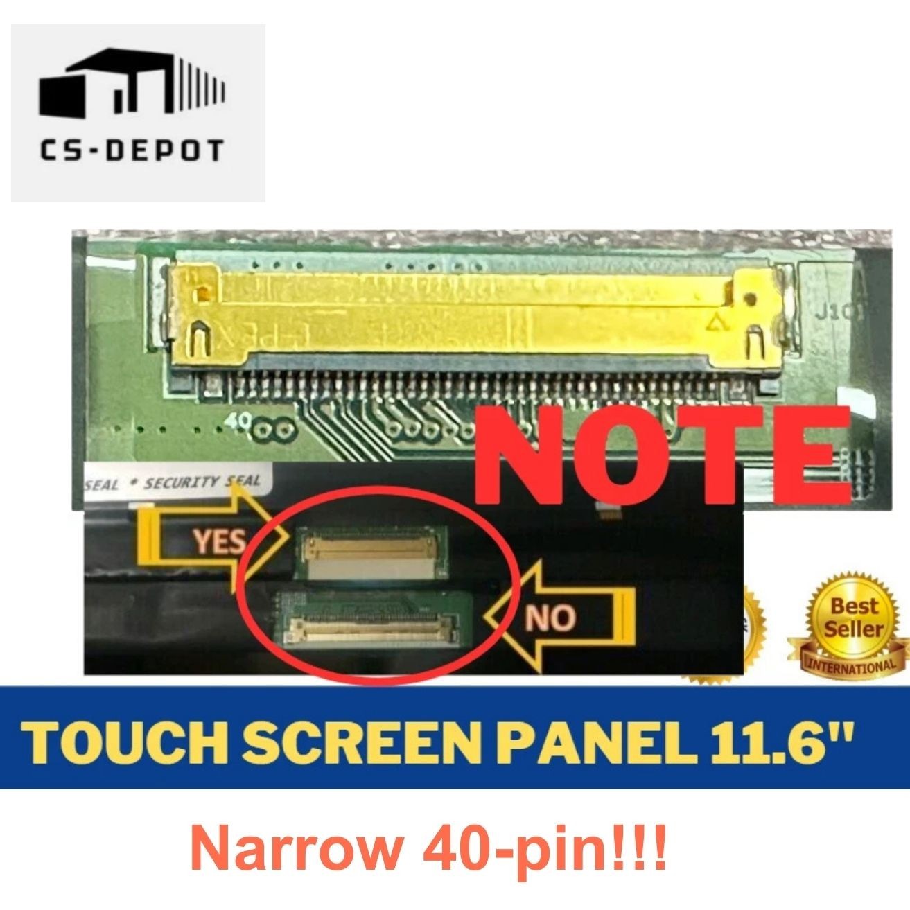 B116XAK01.0 Replacement LCD Display Touch Screen 11.6″ 1366 x 768 NARROW 40 PINS
