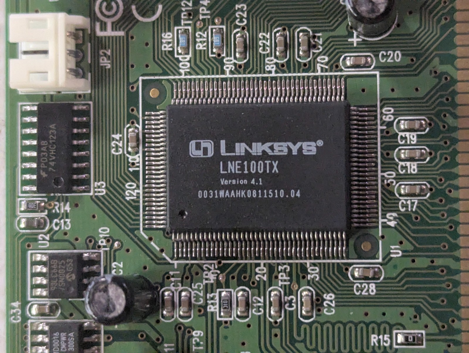 Linksys LNE100TX V4.1 E574 Rev.AA EtherFast 10/100 PCI Ethernet LAN Card RJ45