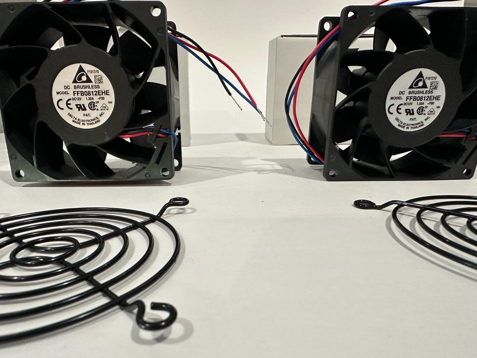 2-Pack Delta FFB0812EHE High Performance 80mm Cooling Fans w/ Metal Guards NEW