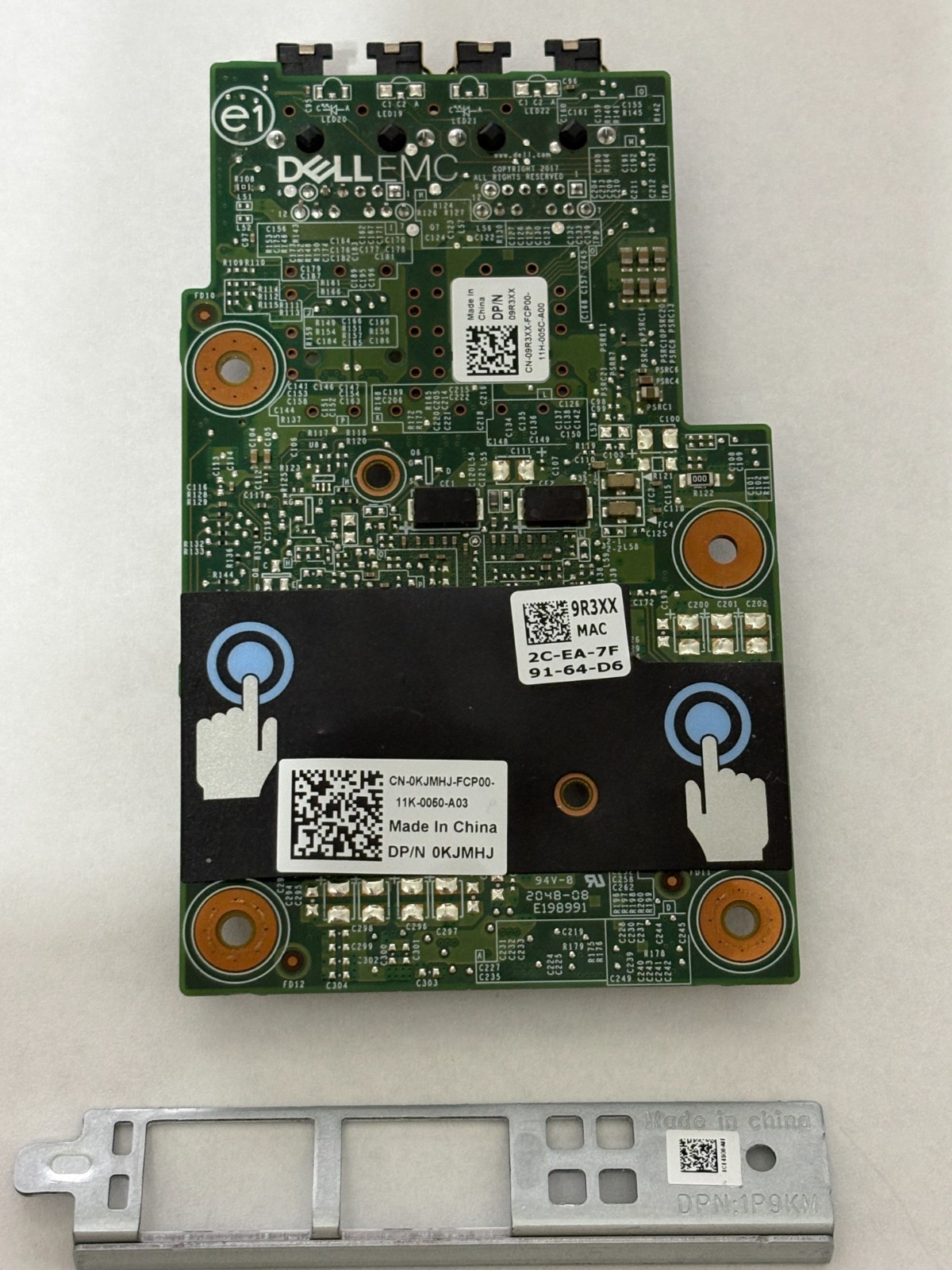 Dell KJMHJ 9R3XX Broadcom 5720 2-Port 1Gb RJ45 LOM bracket 1P9KM R6515 R440 R540