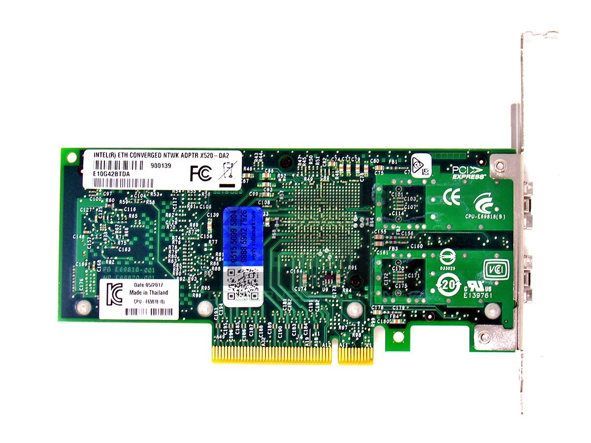 OEM Intel X520-DA2 Ethernet Server Adapter 10Gbps Dual Port SFP+ E10G42BTDAG1P5