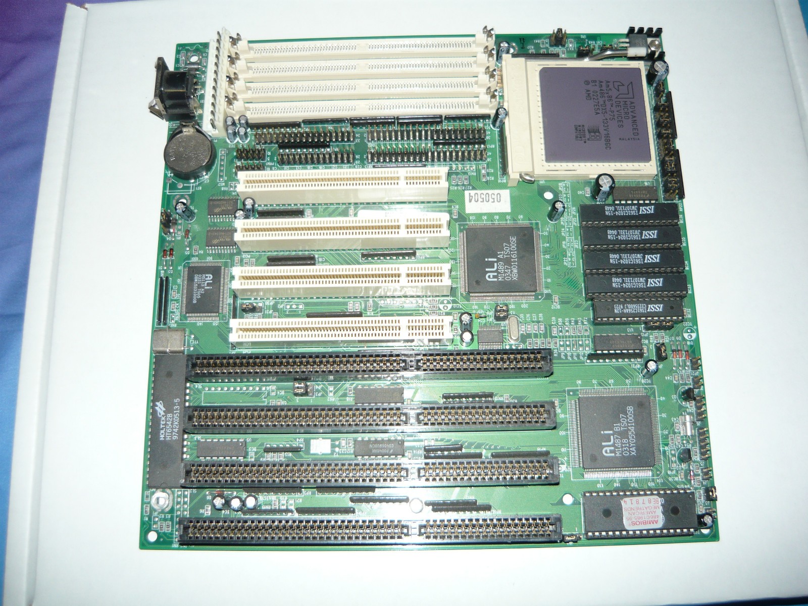 Vintage PC Chips ALi M1487 Socket 3 486 Motherboard Am5x86-133 Used Good