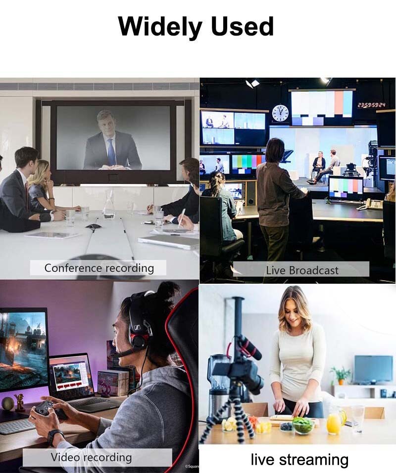 HDMI to Type C USB Capture Card Game Recording Box Video Live Streaming Loop Mic