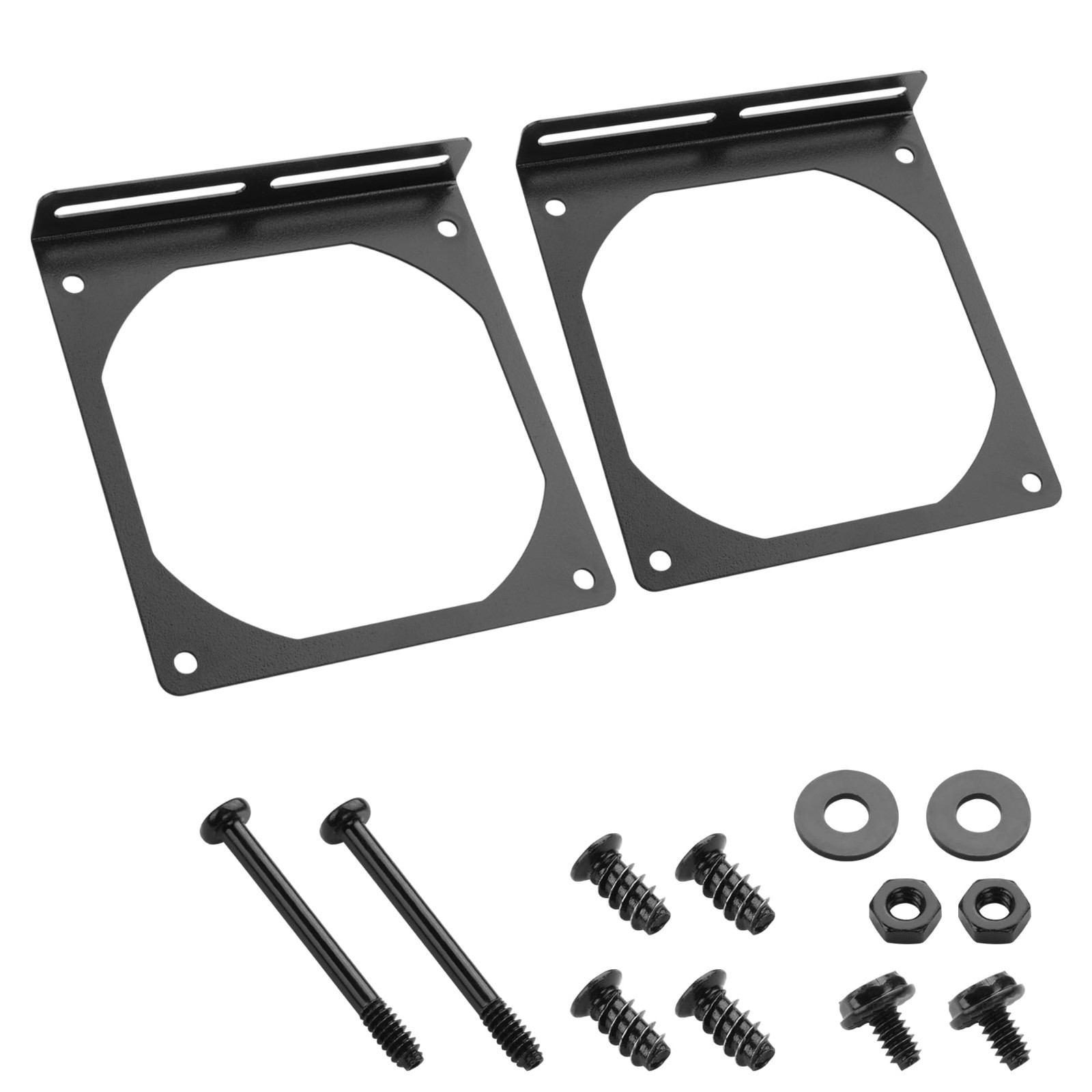 Universal Metal Fan Mount Bracket Kit for PC Case – 2PCS 12CM Cooling Accessory