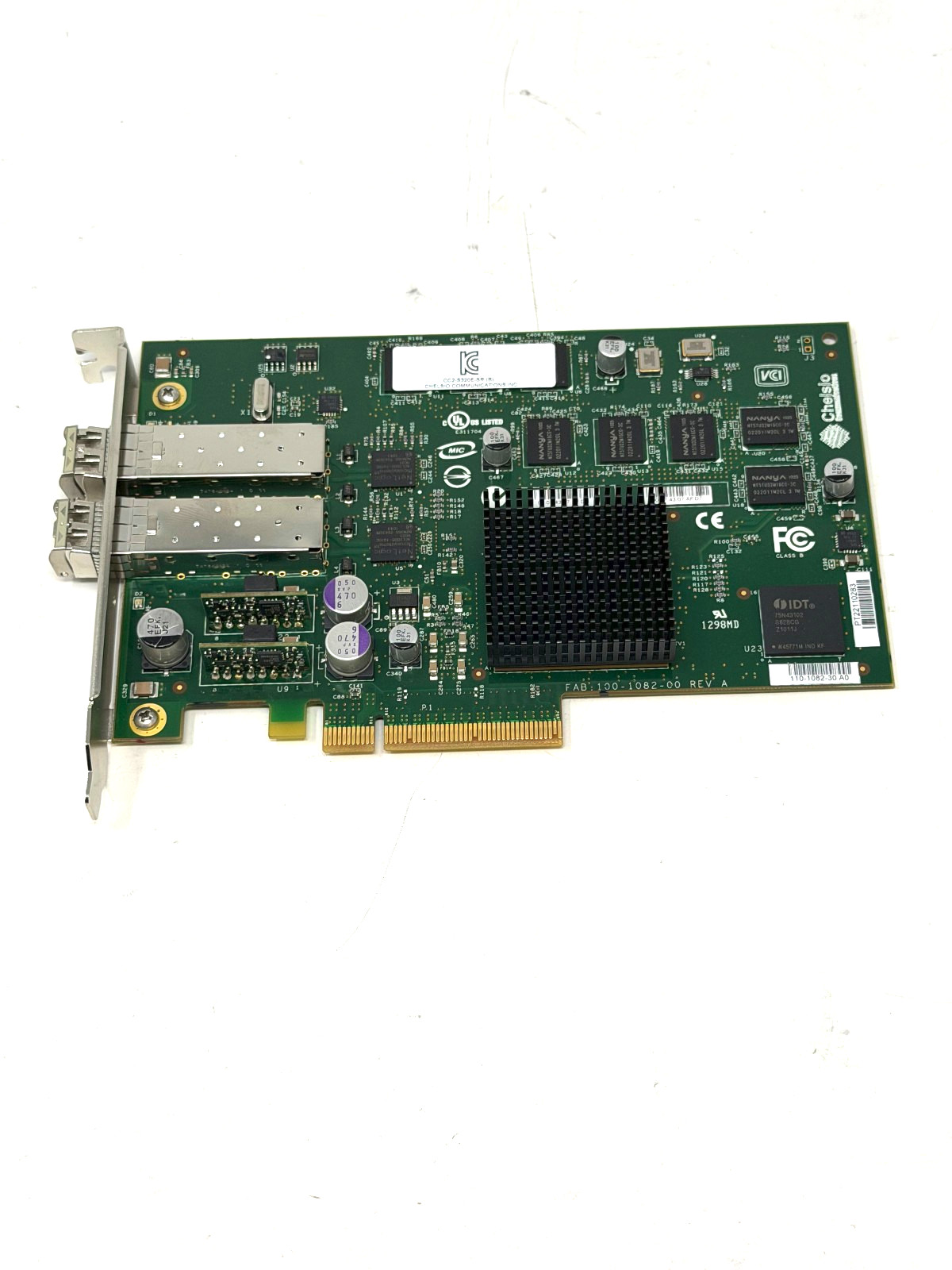 CHELSIO CC2-S320E-SR 2-PORT 10GBE STORAGE ACCELERATOR ADAPTER CARD 110-1082-30