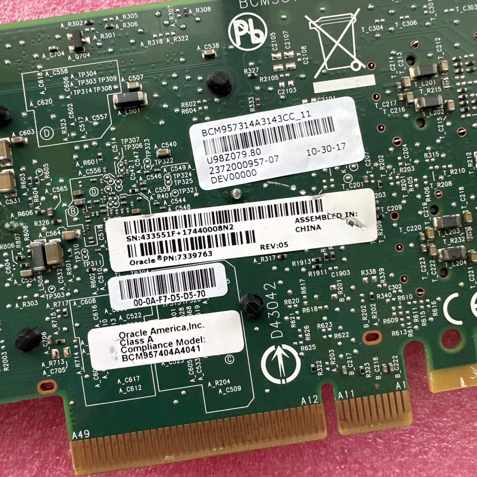 Oracle 7339763 2-Port 10/25GbE SFP28 Ethernet Network Adapter