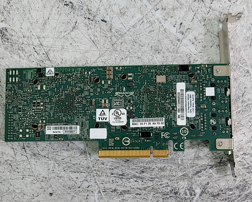 HPE 530T 656594-001 Server Adapter Card PCIe 10Gb 2 Port Ethernet