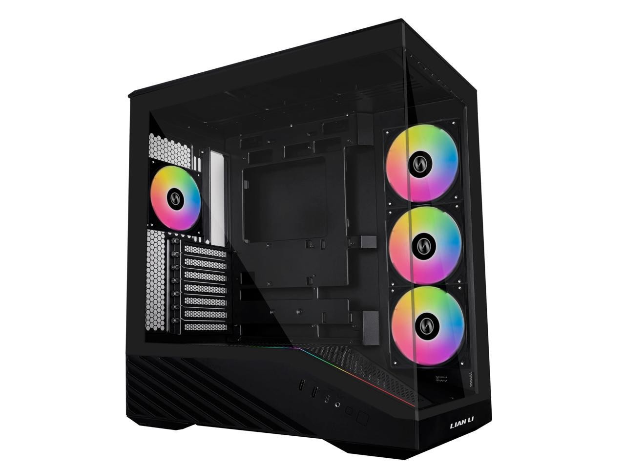 Lian Li V100 ATX Mid-Tower PC Case, 4 x 120mm ARGB PWM Fans Pre-Installed, LED