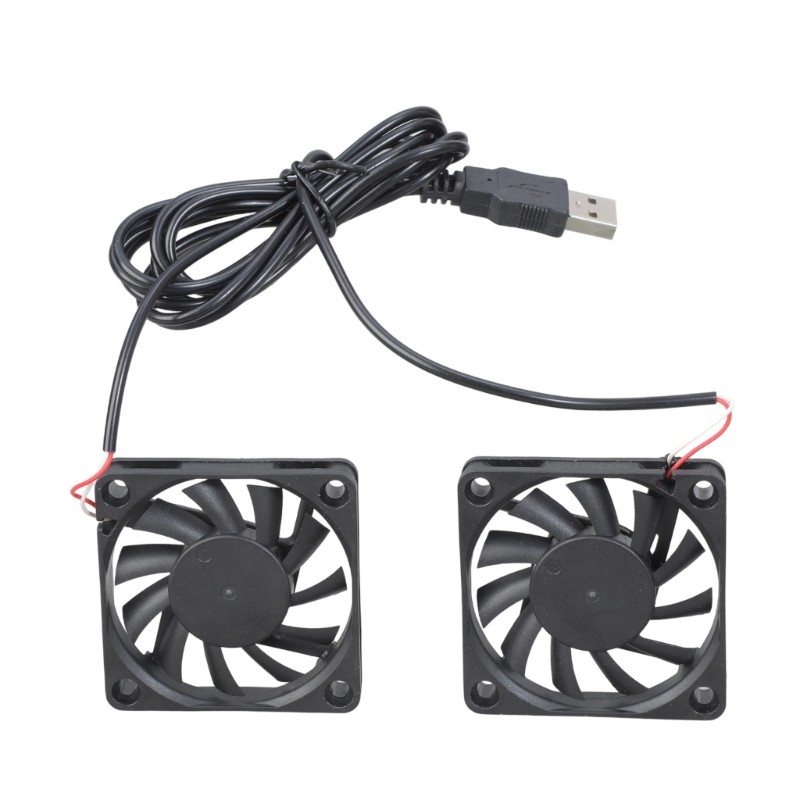 Double USB Powered 60mm Computer Cooling Fan 3000RPM Low Noise 25DBA for Printer
